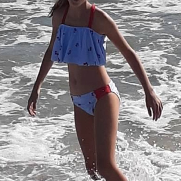 Girls size 12/14 Tommy Hilfiger 2 piece swimsuit - Picture 3 of 3